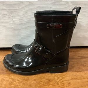 BARELY WORN Coach Rubber Ankle Rain Boot